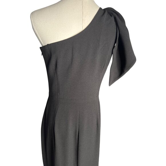 NWT Dress The Population M Black Maxi One Shoulder Gown - Picture 11 of 16